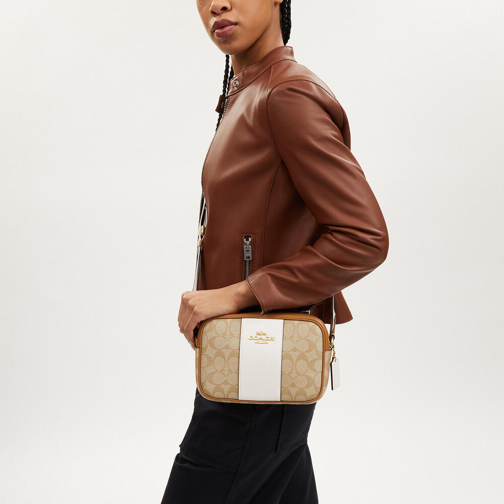 Jamie Camera Bag In Signature Canvas With Stripe